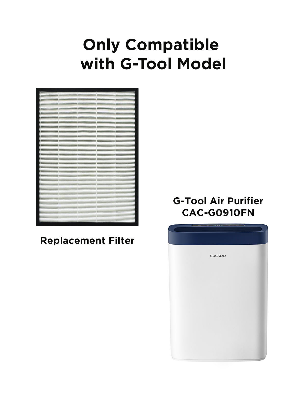 Air Purifier Replacement Filter For Model CAC-G0910FWH & CAC-G0910FN